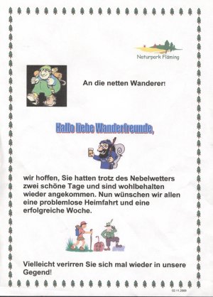 Flämingwanderung-Zettel Foto Flämingwanderung